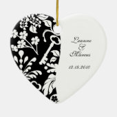 ハート/記念日への鍵 セラミックオーナメント (裏面)