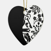 ハート/記念日への鍵 セラミックオーナメント (左)