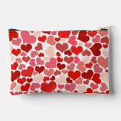 ハート、赤いハート、愛のパターン アクセサリーポーチ (裏面)