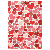 ハート、赤いハート、愛のパターン クリップボード (裏面)