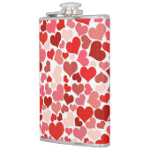 ハート、赤いハート、愛のパターン フラスク (左)