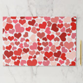 ハート、赤いハート、愛のパターン ペーパーパッド (インサイチュ)