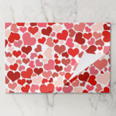 ハート、赤いハート、愛のパターン ペーパーパッド (折り畳み)