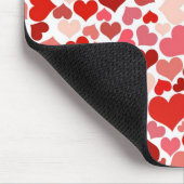 ハート、赤いハート、愛のパターン マウスパッド (コーナー)