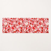 ハート、赤いハート、愛のパターン ヨガマット (正面(横))