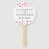 ハート、赤いハート、愛のパタ結婚ーン ハンドファン (裏面)