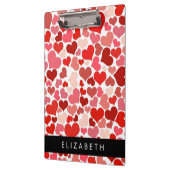 ハート、赤いハート、愛、あなたの名前のパターン クリップボード (左)