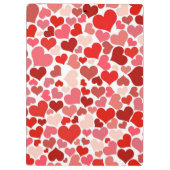 ハート、赤いハート、愛、あなたの名前のパターン クリップボード (裏面)