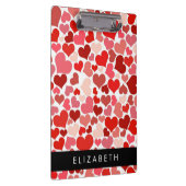 ハート、赤いハート、愛、あなたの名前のパターン クリップボード (右)