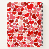 ハート、赤いハート、愛、あなたの名前のパターン ノートブック (裏面)