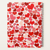 ハート、赤いハート、愛、あなたの名前のパターン プランナー手帳 (裏面)