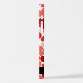 ハート、赤いハート、愛、あなたの名前のパターン iPhoneケース (左側面)