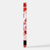 ハート、赤いハート、愛、あなたの名前のパターン iPhoneケース (右側面)