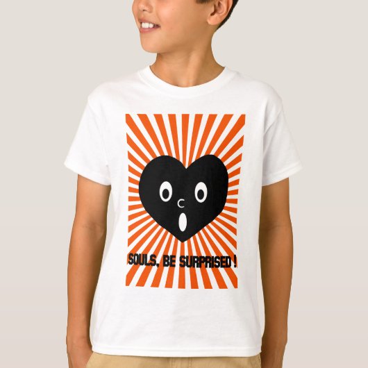 ハート 赤と白 Tシャツ (正面)