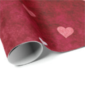 ハート（赤） ラッピングペーパー (ロールコーナー)