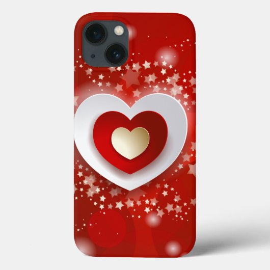 ハート(赤) Case-Mate iPhoneケース (裏面)