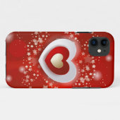 ハート（赤） Case-Mate iPhoneケース (裏面(横))