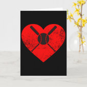 ハート 野球 バレンタイン ハッピー スポーツ バレンタインズデー 野球 カード (黄色い花)