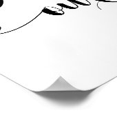 ハート&金ゴールドご署名お願いゲストブックサイン ポスター (角)