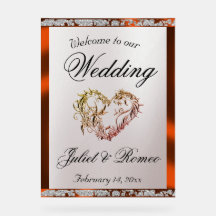 ハート、銅リボンと輝きの歓迎