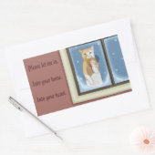 ハート 長方形シール (封筒)