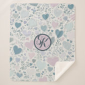 ハート、開始およびセージ離れの シェルパブランケット (正面)