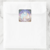 ハート、陰陽、アメリア・キャリーの命の木 スクエアシール (バッグ)