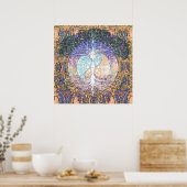 ハート、陰陽、アメリア・キャリーの命の木 ポスター (キッチン)