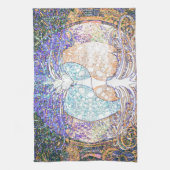 ハート、陰陽、アメリアCarrie著生命の樹 キッチンタオル (縦)