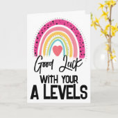 ハート:頑張れ得よ!試験 カード (黄色い花)