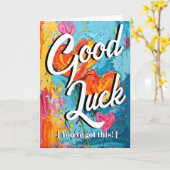 ハート：頑張れ得よ！試験 カード (黄色い花)