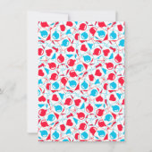 ハート、風船とハートのバスケット 招待状 (正面)