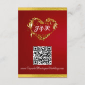 ハート&鳩, QRコード – クリムゾン/金ゴールド エンクロージャーカード (裏面)