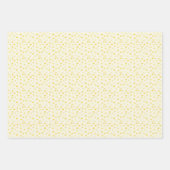 ハート-黄色-ウェディング-母の日-バレンタイン ラッピングペーパーシート (正面)