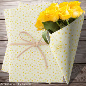 ハート-黄色-ウェディング-母の日-バレンタイン ラッピングペーパーシート