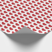 ハート、黒い赤の白のラッピング紙 ラッピングペーパー (角)