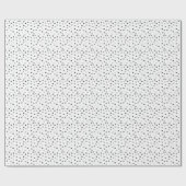 ハート - 黒と白 - ラッピングペーパーロール ラッピングペーパー (フラット)