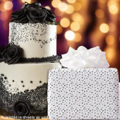 ハート - 黒と白 - ラッピングペーパーロール ラッピングペーパー