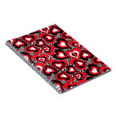 ハート、黒赤と白、。 ノートブック (右側)