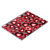 ハート、黒赤と白、。 ノートブック (左側)