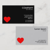 ハート-黒 名刺 (正面/裏面)