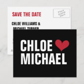 -ハート（黒/赤） 案内ポストカード (正面/裏面)