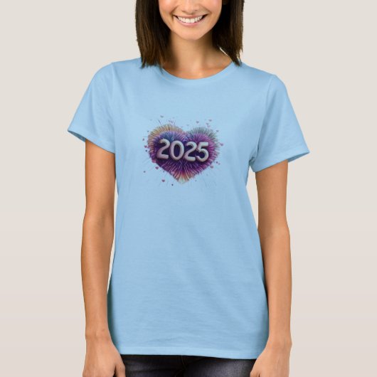 ハート-2025 Tシャツ (正面)