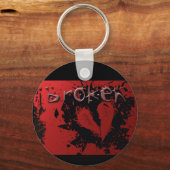 ハート-239667ハート壊れた恋の不幸アブストラック キーホルダー (正面)