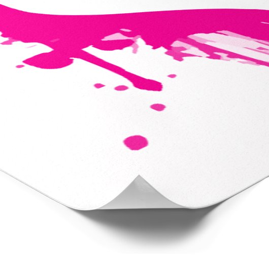 ハート-296844ハート（ばちゃばちゃ）跳ねるラブグ絵を描ラフィティ ポスター (角)