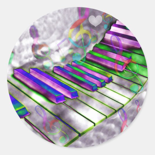 ハート#2_の鍵 ラウンドシール (正面)