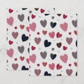 ハート 3 ノートカード (正面/裏面)