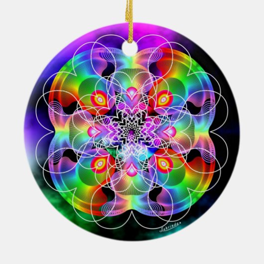 ハート/6チャクラ セラミックオーナメント (裏面)