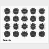 ハート- BabYShower Stickers-5 ラウンドシール (シート)