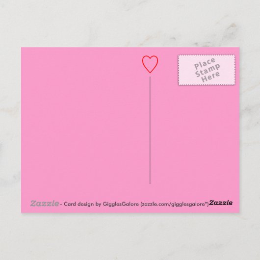 ハート-Ewe ポストカード (裏面)